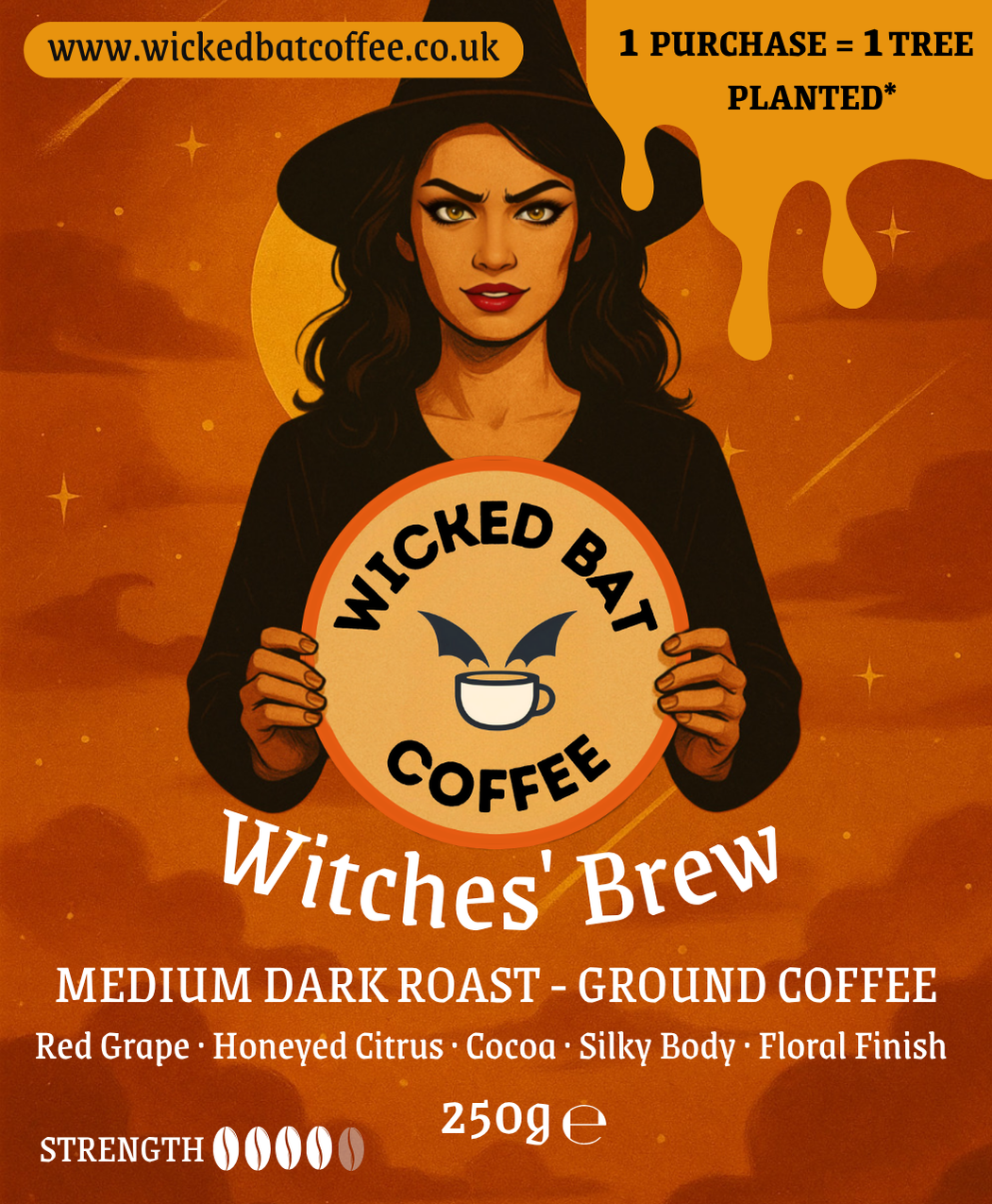 Witches' Brew Medium Dark Roast - Ground Coffee