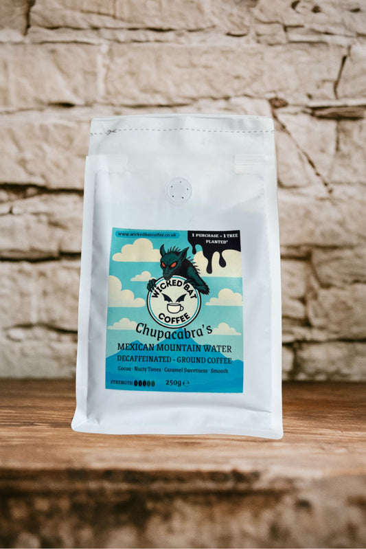 Chupacabra’s Mexican Mountain Water DECAFFEINATED - Ground Coffee